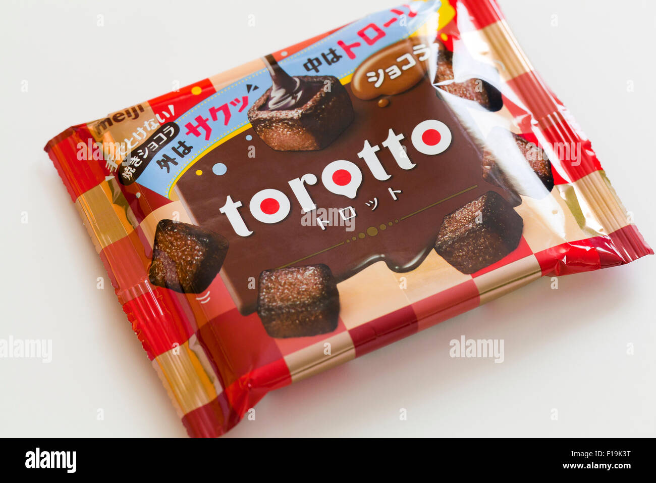 Meiji Torotto cremige Schokolade Paket Stockfoto