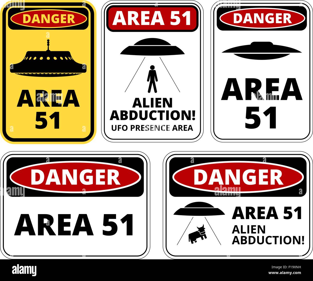 UFO-Gefahr Stock Vektor