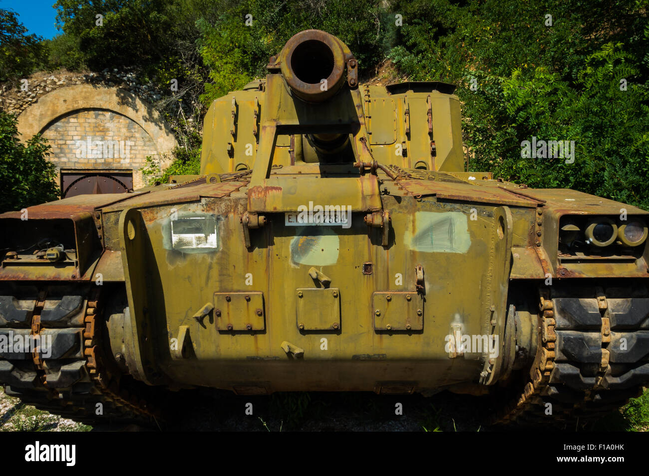 M55 Selbstfahrende Haubitze im Museum Monte Soratte Stockfoto