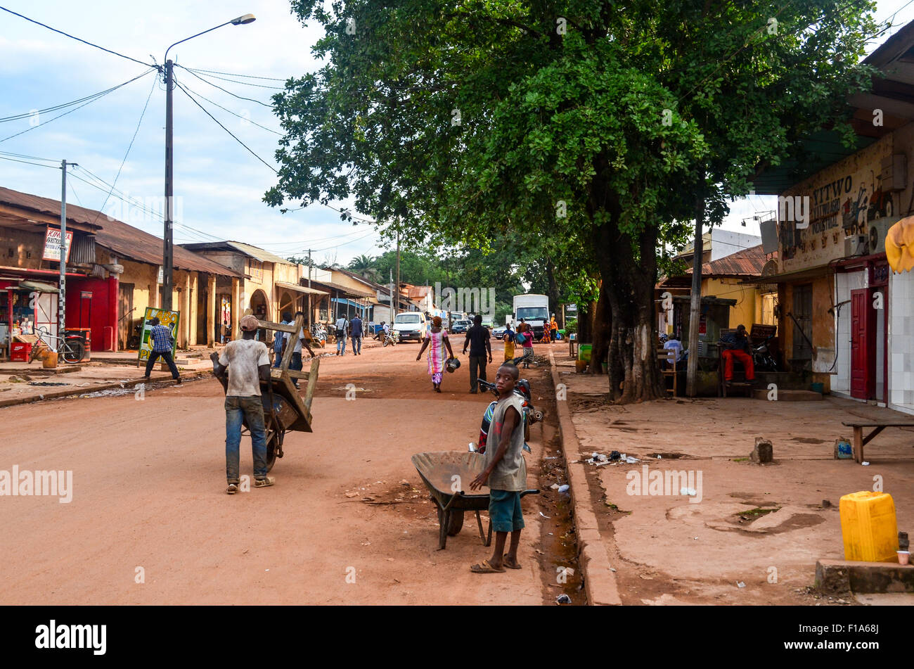 Hauptstraßen in Mann, Côte d ' Ivoire Stockfoto