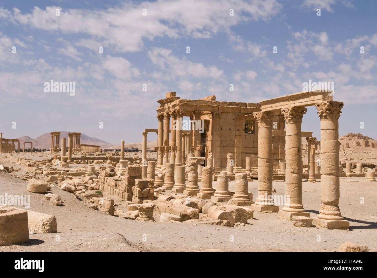 Palmyra, Syrien - 2. Jahrhundert römische Ruinen. UNESCO-Weltkulturerbe. Obligatorische Kredit Jo Whitworth Stockfoto