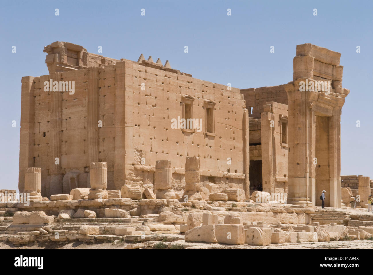 Palmyra, Syrien, Tempel des Bel. 2. Jahrhundert Ruinen römischer.  UNESCO-Weltkulturerbe. Obligatorische Kredit Jo Whitworth Stockfoto