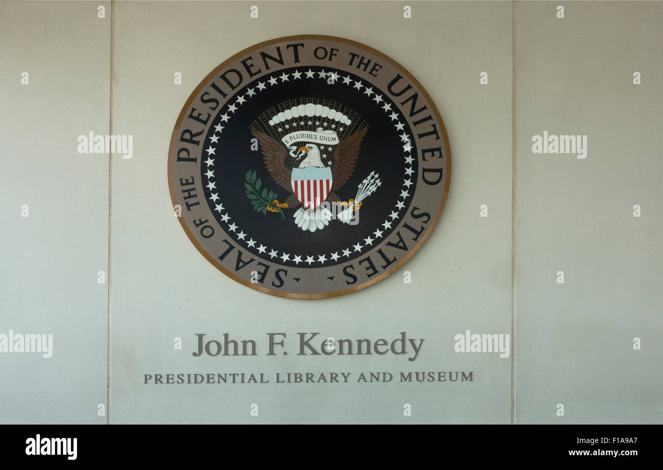 John F Kennedy Präsidentenbibliothek und museum Stockfoto
