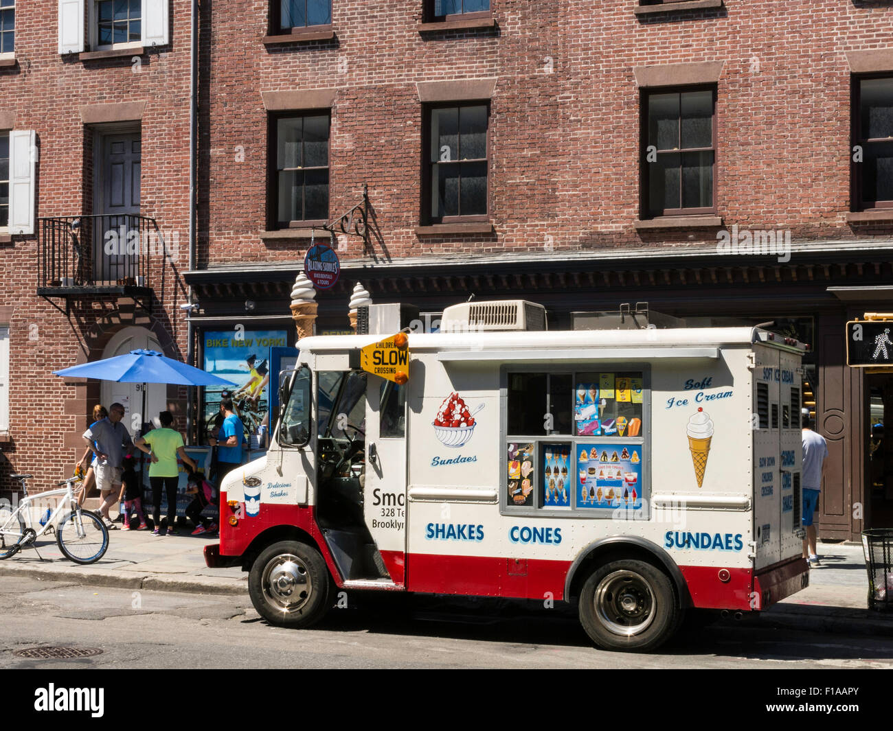 Ice Cream Truck am South Street Seaport, NYC Stockfoto