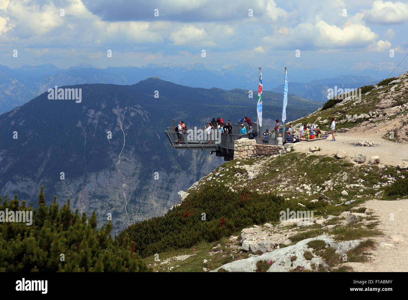 Obertraun, Österreich, Aussichtsplattform auf die fünf Finger Krippenstein Stockfoto