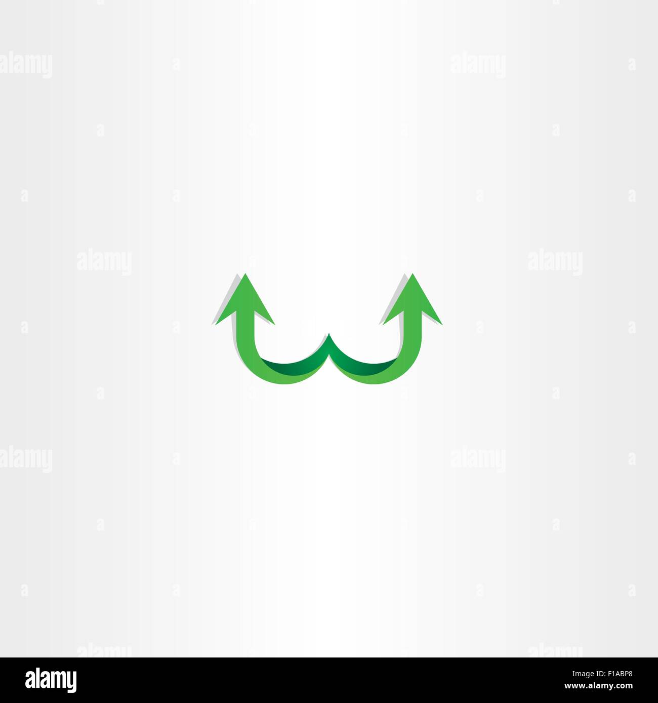 Gruner Pfeil Buchstabe W Logo Zeichen Design Stock Vektorgrafik Alamy
