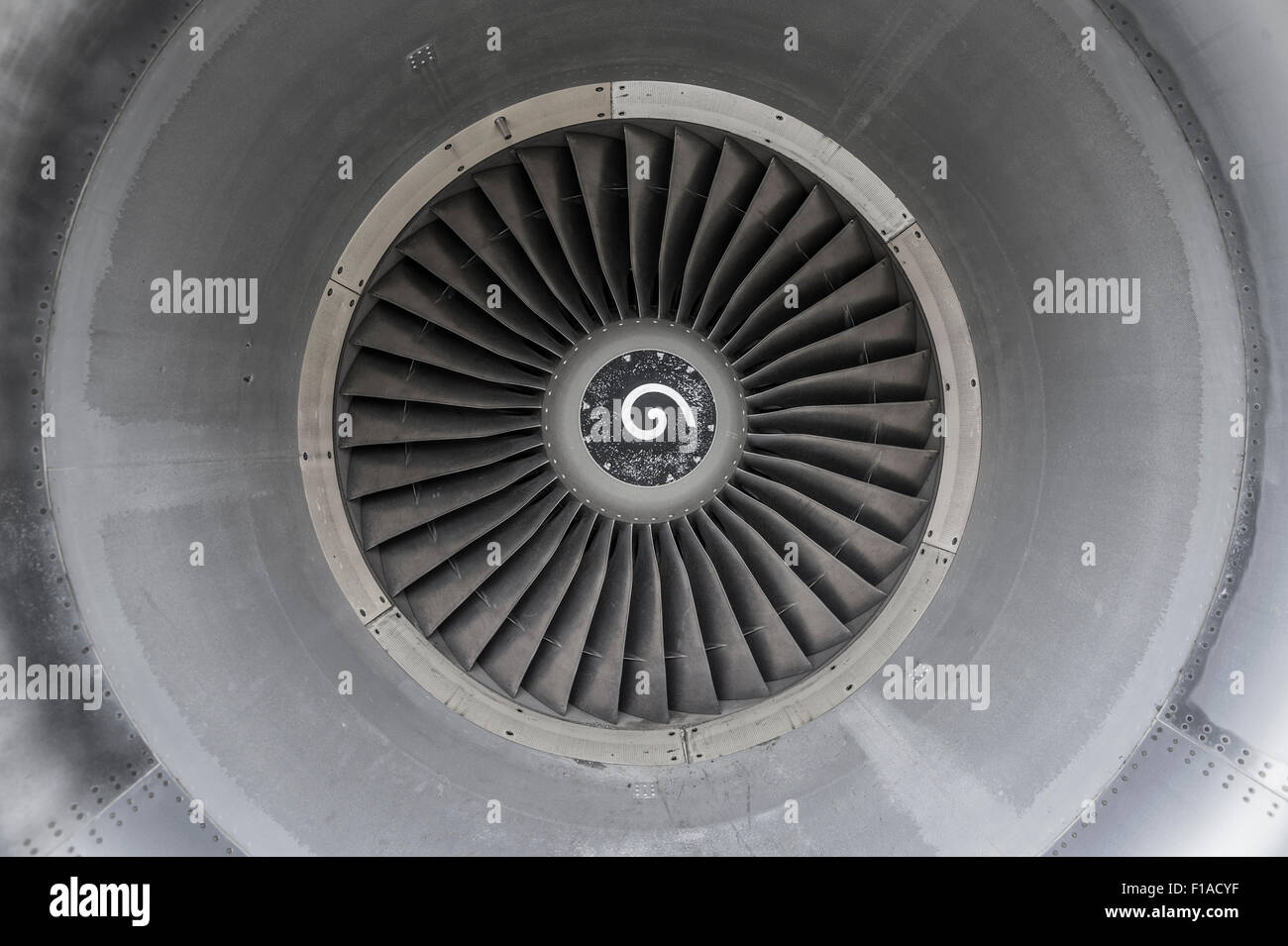 Im Flugzeug Jet-Engine Stockfoto