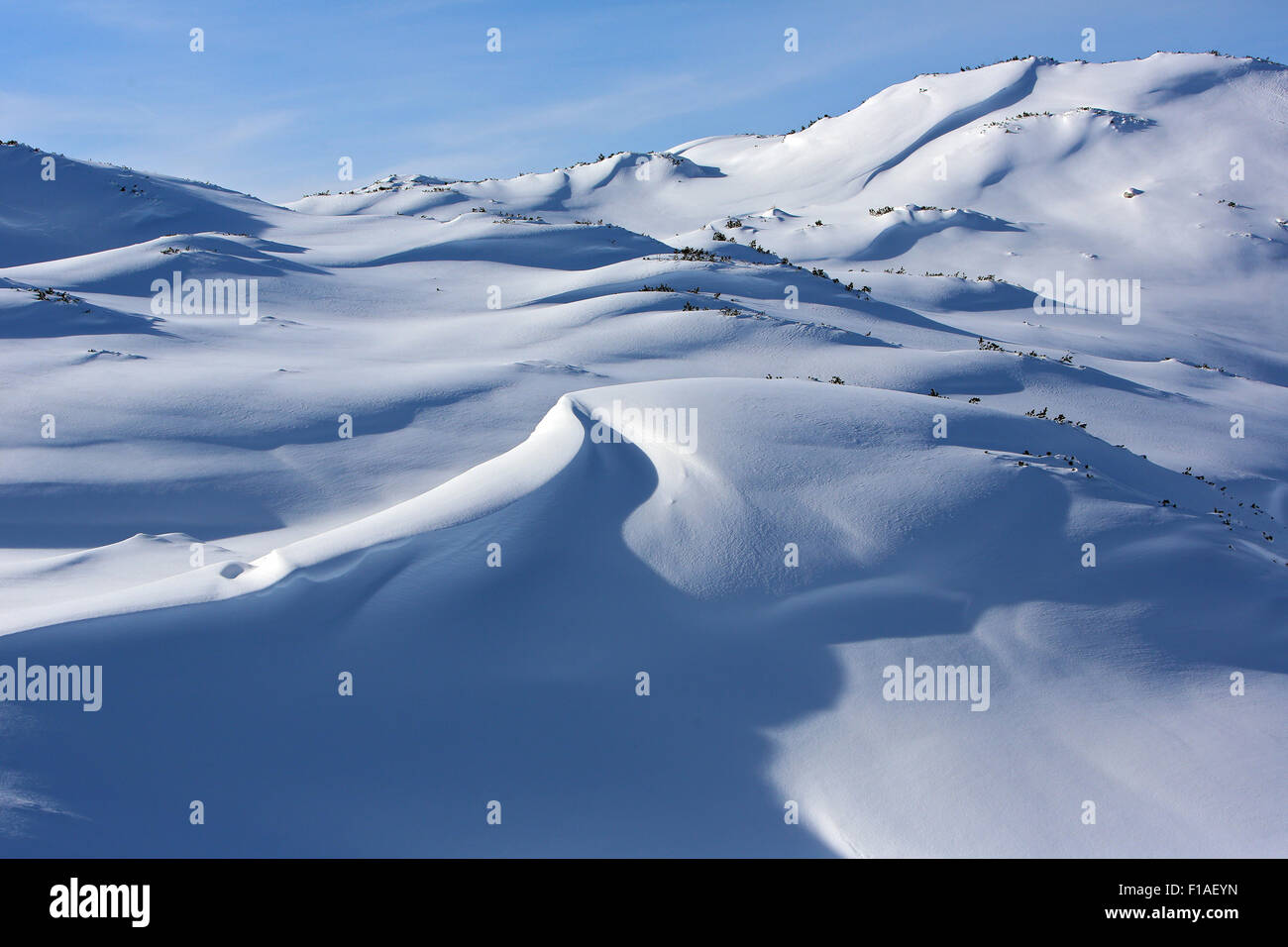 Startstelle, Österreich, Schneelandschaft Stockfoto