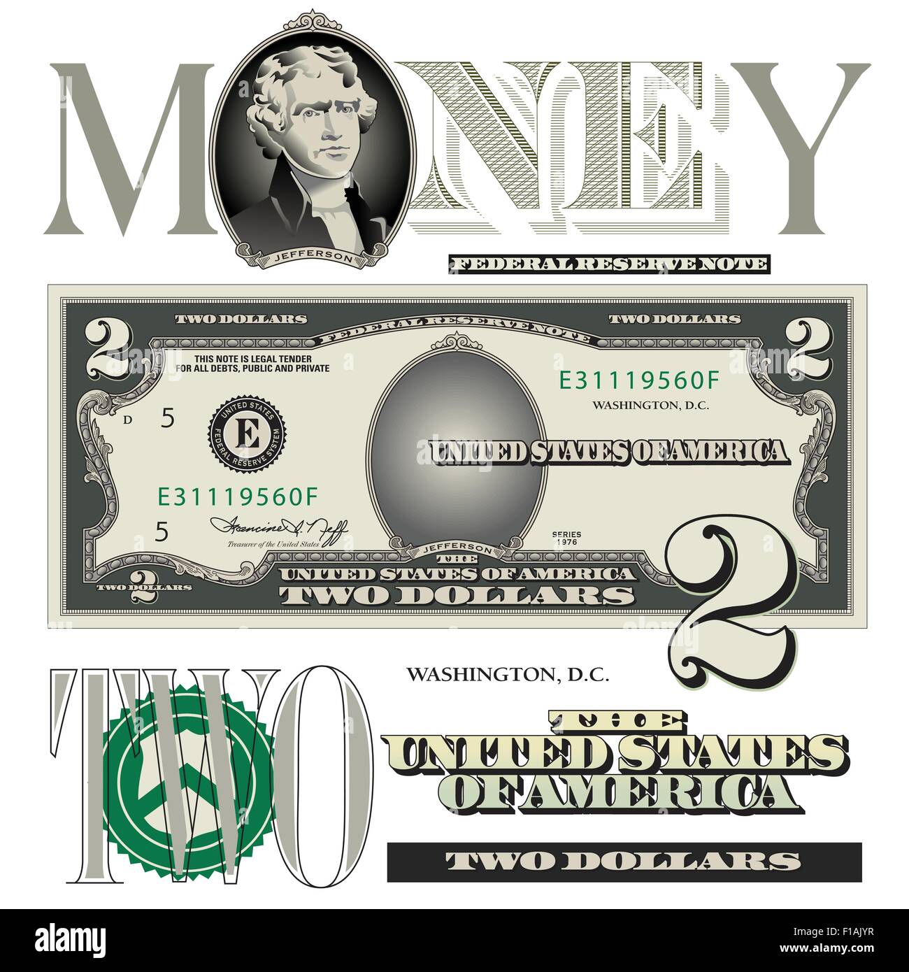 Diverses Rechnung Elemente für Print oder Web Stock Vektor