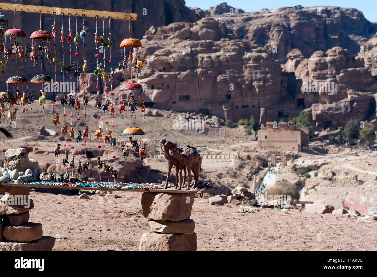 Souvenir-Stand in Petra, Jordanien Stockfoto