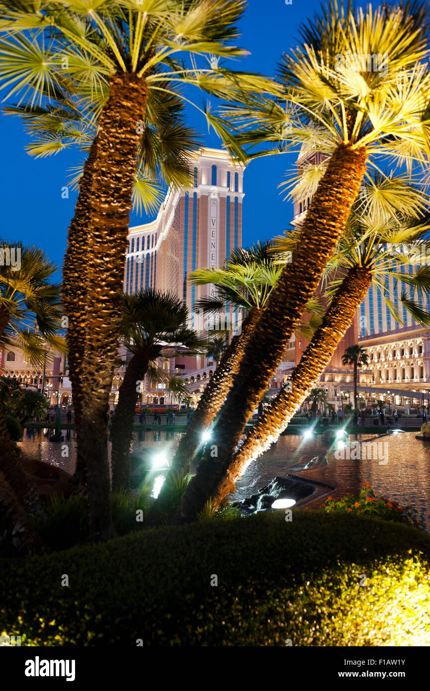 Eine künstlerische Twilight Sicht des Venetian Hotel und Casino Las Vegas, Nevada Stockfoto