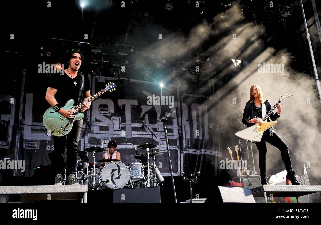 Halestorm eine alternative-Metal-Band erklingt in 2015 Monster Energy Carolina Rebellion in Charlotte, North Carolina Stockfoto