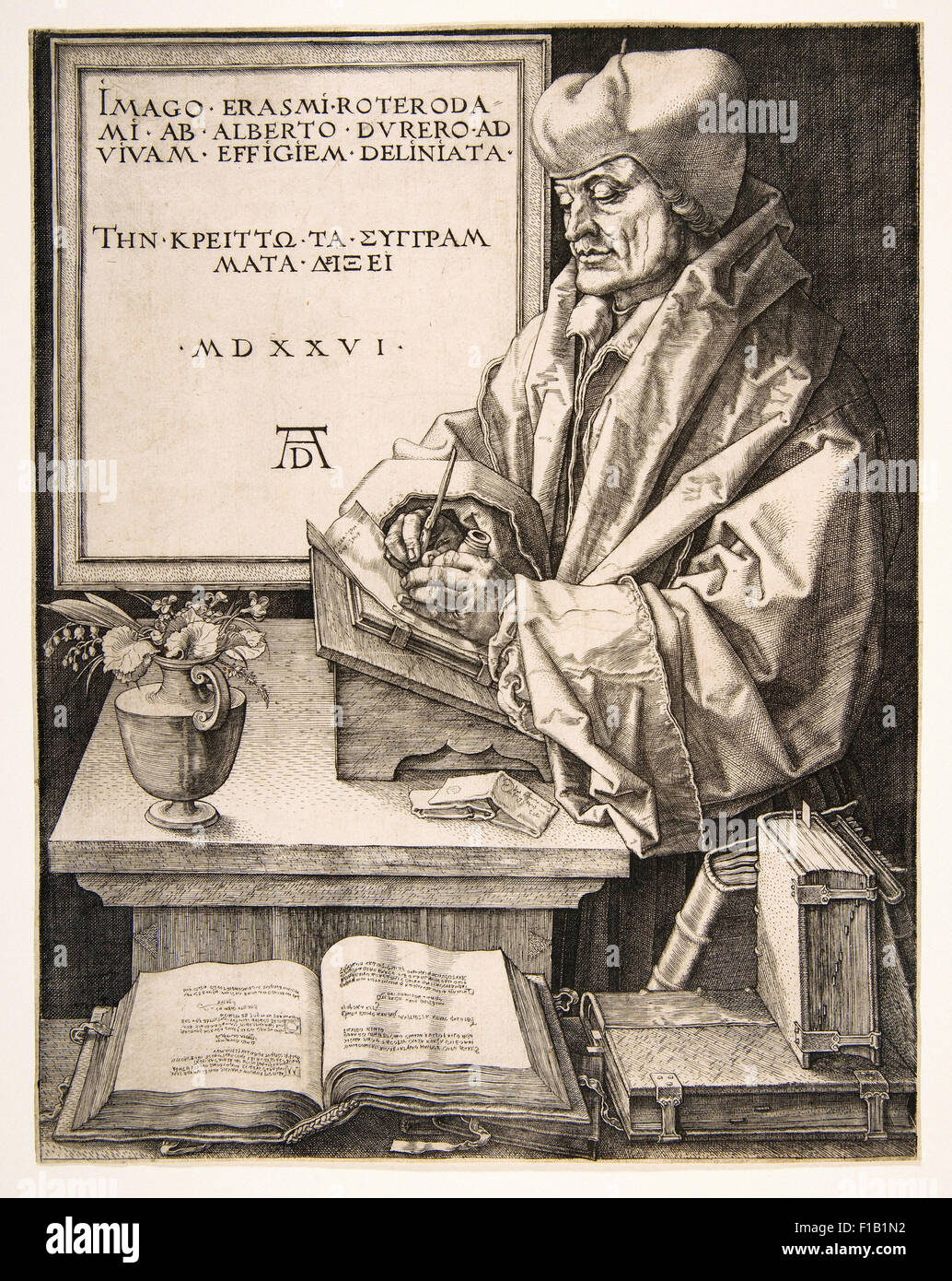 Albrecht Dürer - Erasmus von Rotterdam Stockfoto