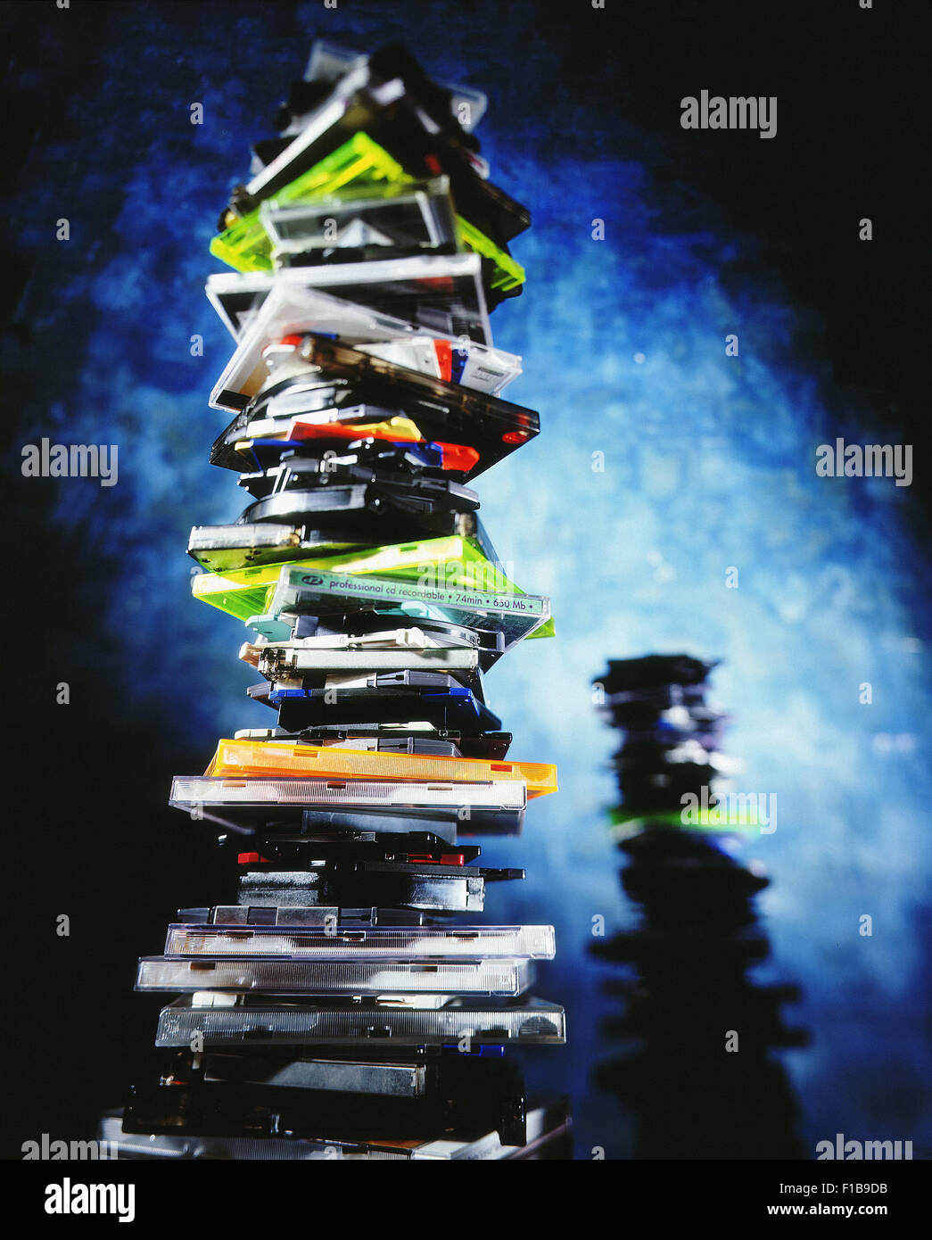 Hamburg, Deutschland, Stapel CDs Stockfoto