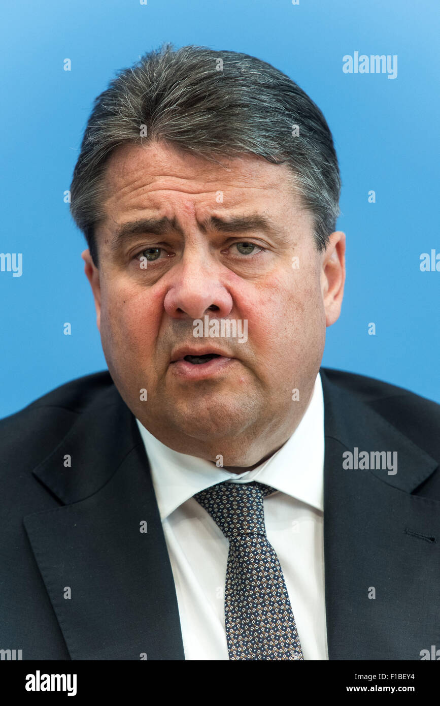 Berlin, Deutschland, Sigmar Gabriel, SPD, Bundesminister für Wirtschaft und Energie Stockfoto