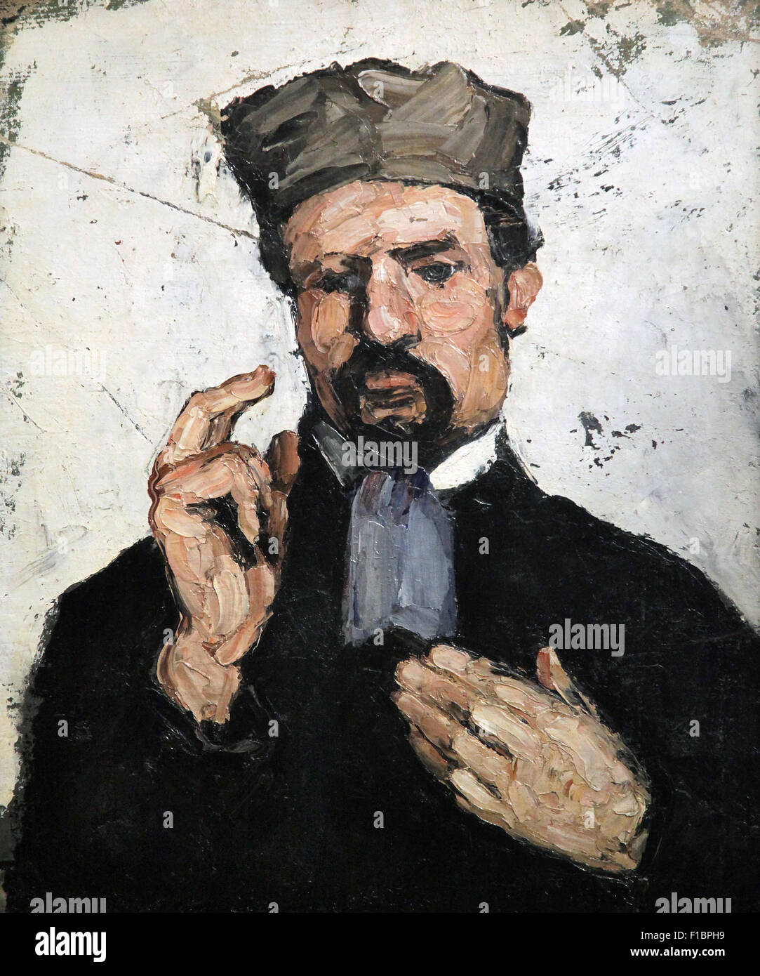 Onkel Dominique der Anwalt L'avocat l'oncle Dominique 1866 von Paul Cezanne 1839-1906. Der Onkel des Künstlers in legaler Kleidung mit Krawattenkrawatte. Stockfoto