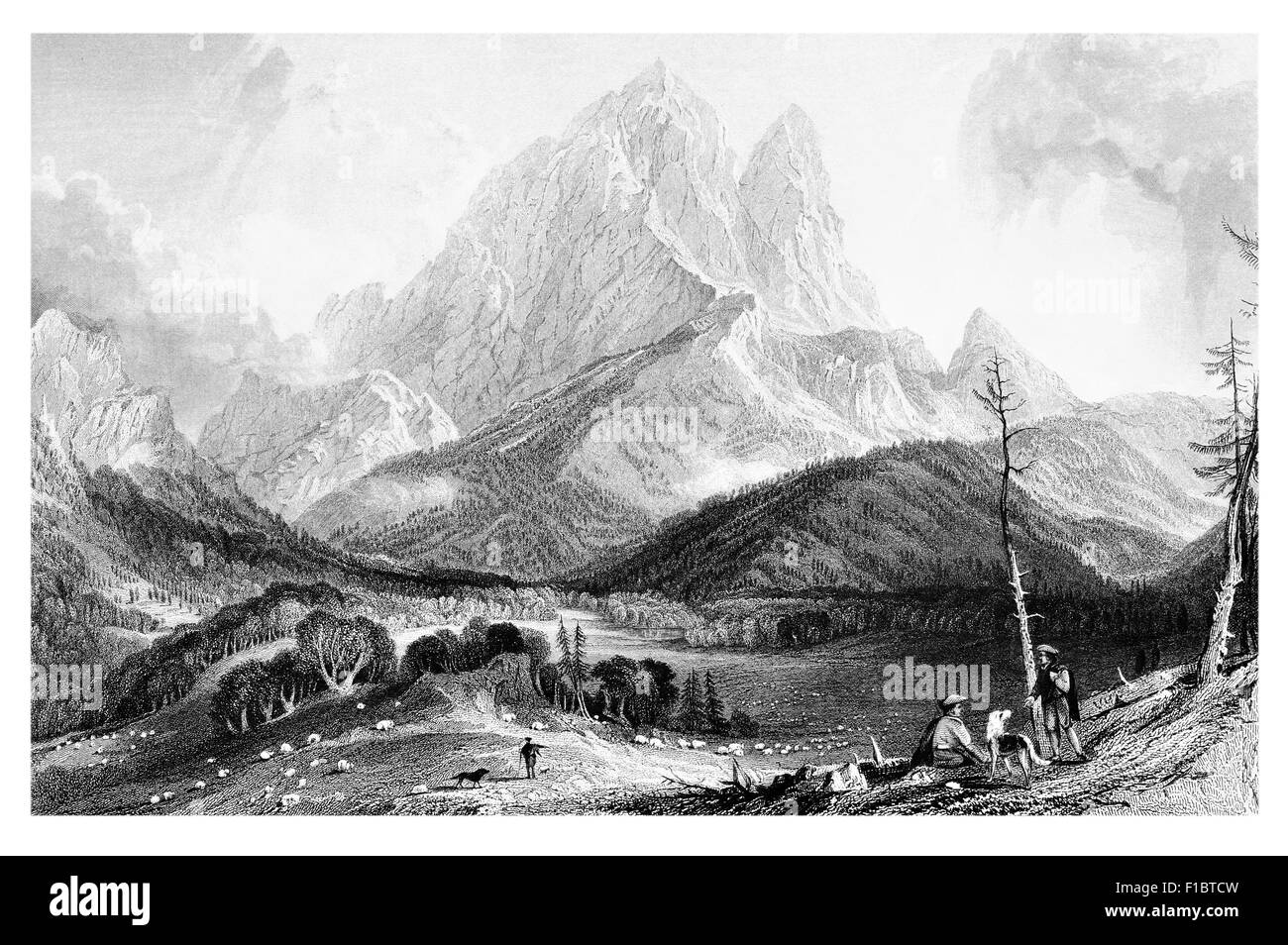 Pic du Midi D'Ossau 1854 Pyrénées-Atlantiques, Nationalpark der Pyrenäen Ossau Tal Stockfoto
