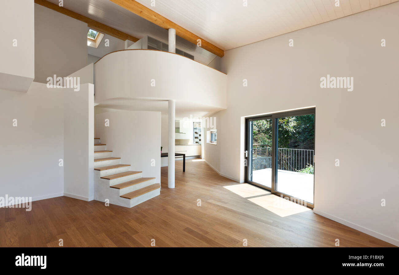 innen modernes Haus, große Freifläche Stockfoto