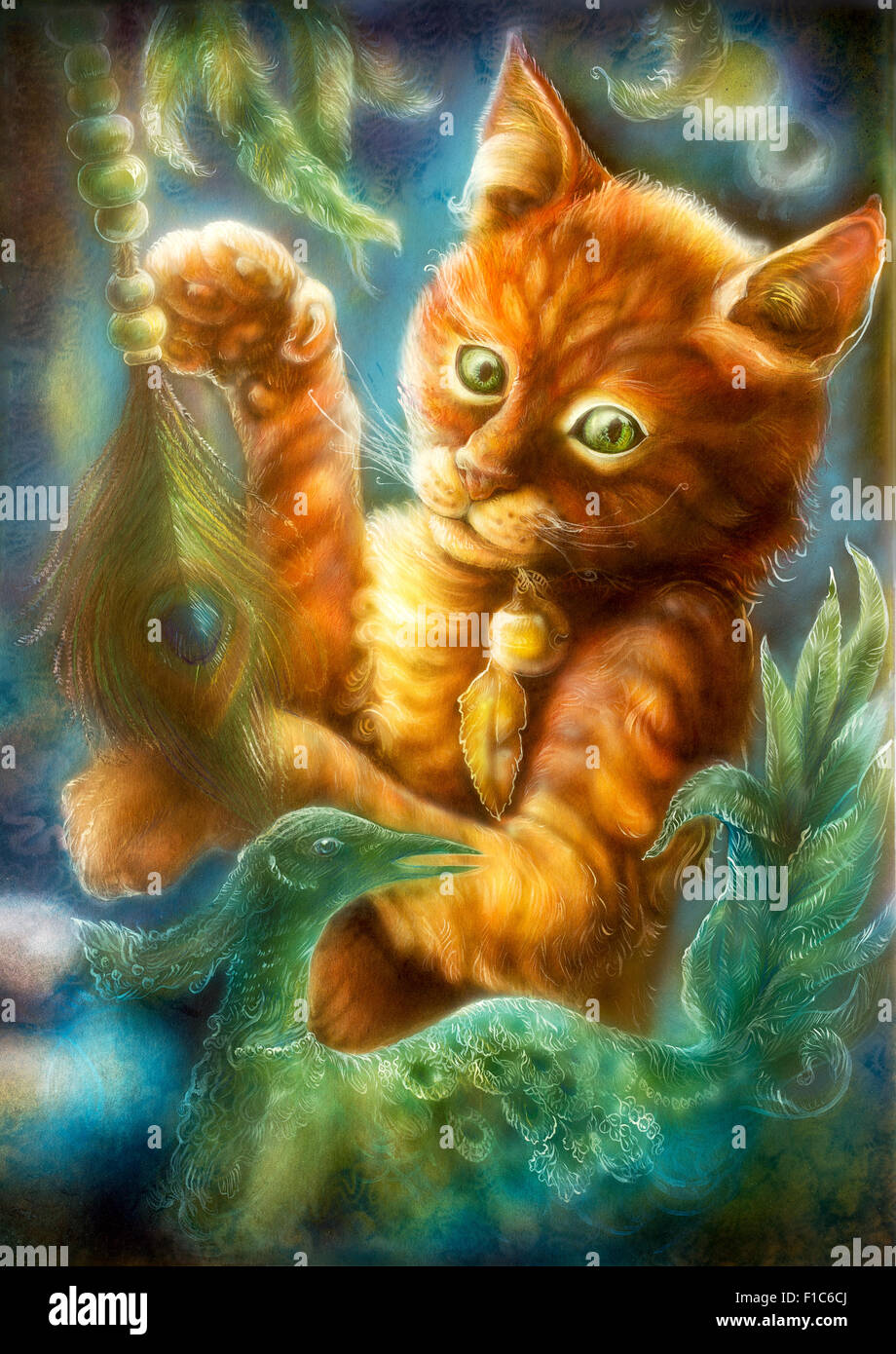 Schone Detaillierte Fantasy Zeichnen Einer Feder Fee Frau Und Ein Weisser Vogel Ornamentalen Monochromen Stil Detaillierte Muster Stockfotografie Alamy