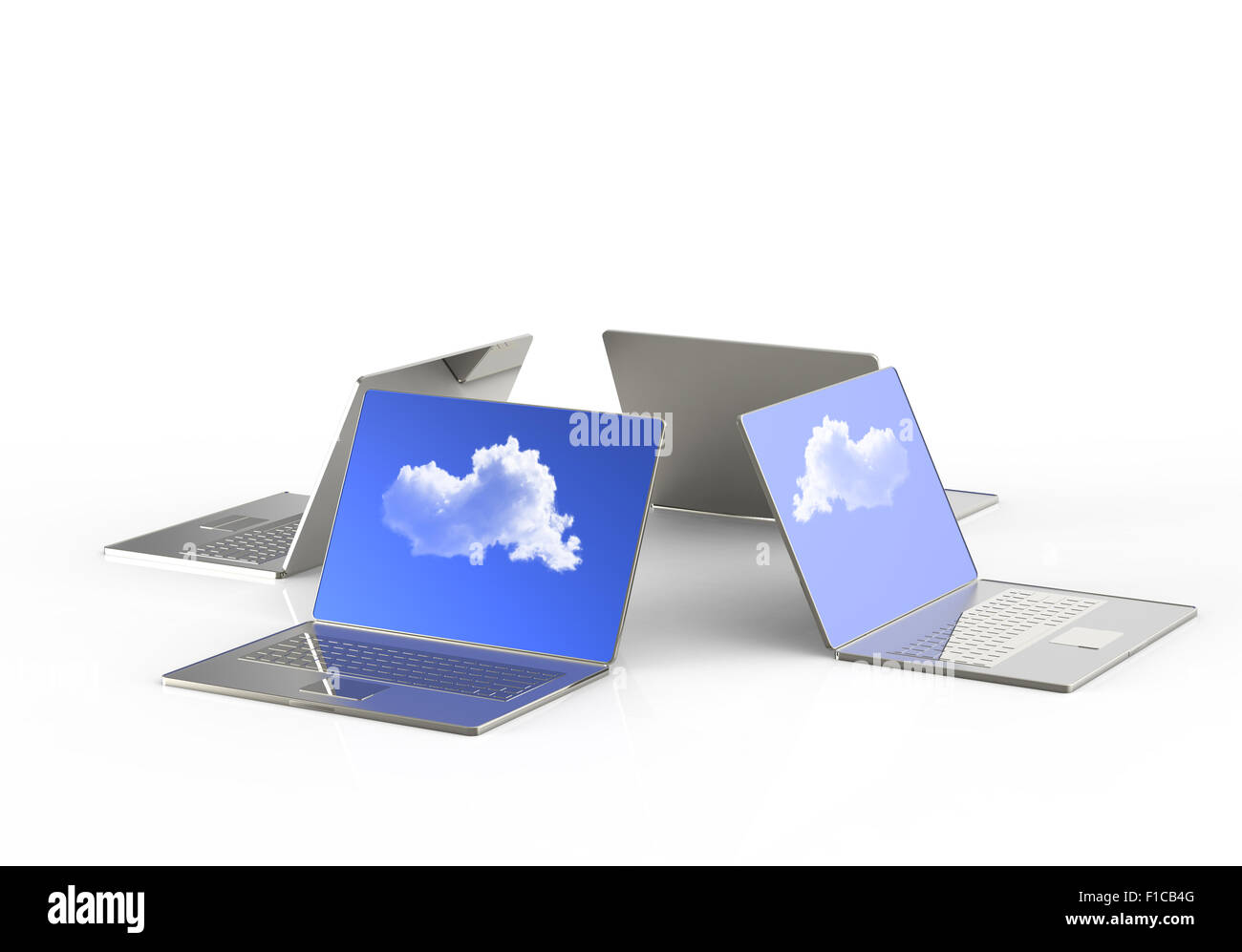 Cloud-computing 3D-Struktur als Konzept Stockfoto