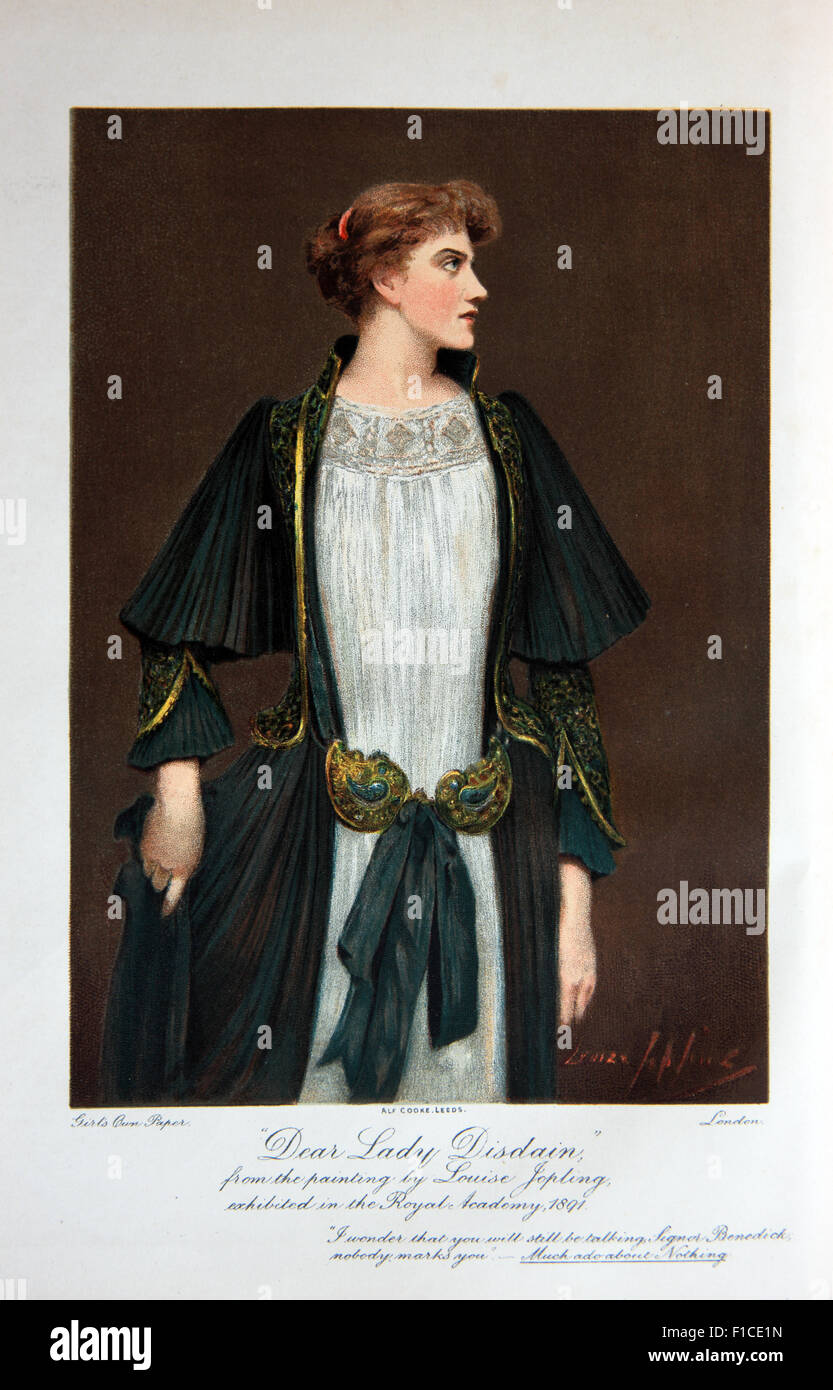 Louise Jopling Öl auf Leinwand "Sehr geehrte Dame verachten" im Jahre 1891 in der Royal Academy ausgestellt Stockfoto