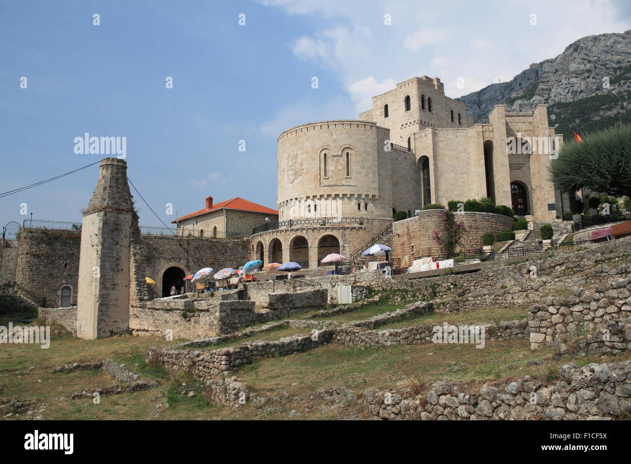 Skanderbeg Nationalmuseum, Kruja Schloss, Kruja, Albanien, Balkan, Europa Stockfoto