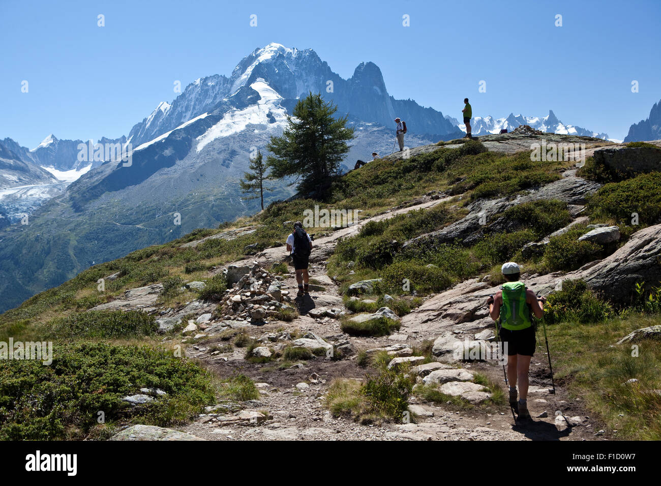 Wandern rund um Chamonix Stockfoto