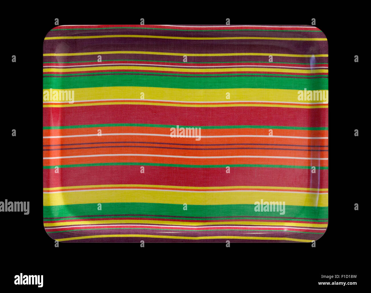 Bunte Linie Behälter isoliert auf schwarz horizontal Stockfoto