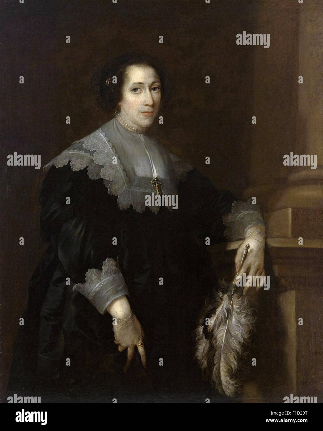 Anthony Van Dyck - Porträt einer Dame (möglicherweise Lady Philadelphia Wharton) Stockfoto