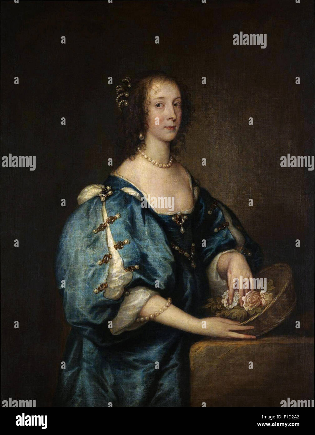 Anthony Van Dyck - Porträt einer Dame Stockfoto
