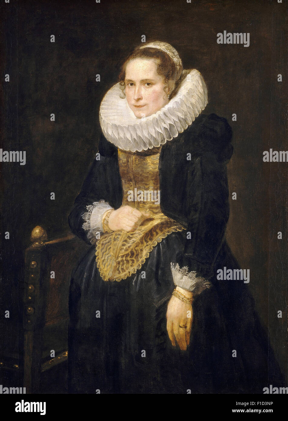 Anthony Van Dyck - Porträt einer flämischen Dame Stockfoto