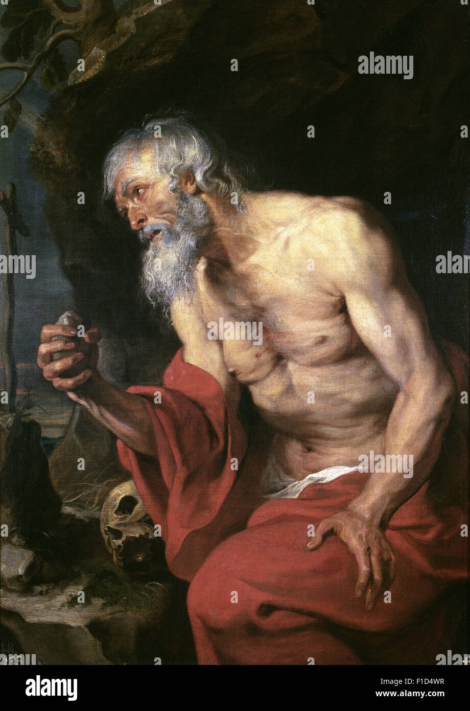 Anthony Van Dyck - der Heilige Hieronymus Büßer Stockfoto