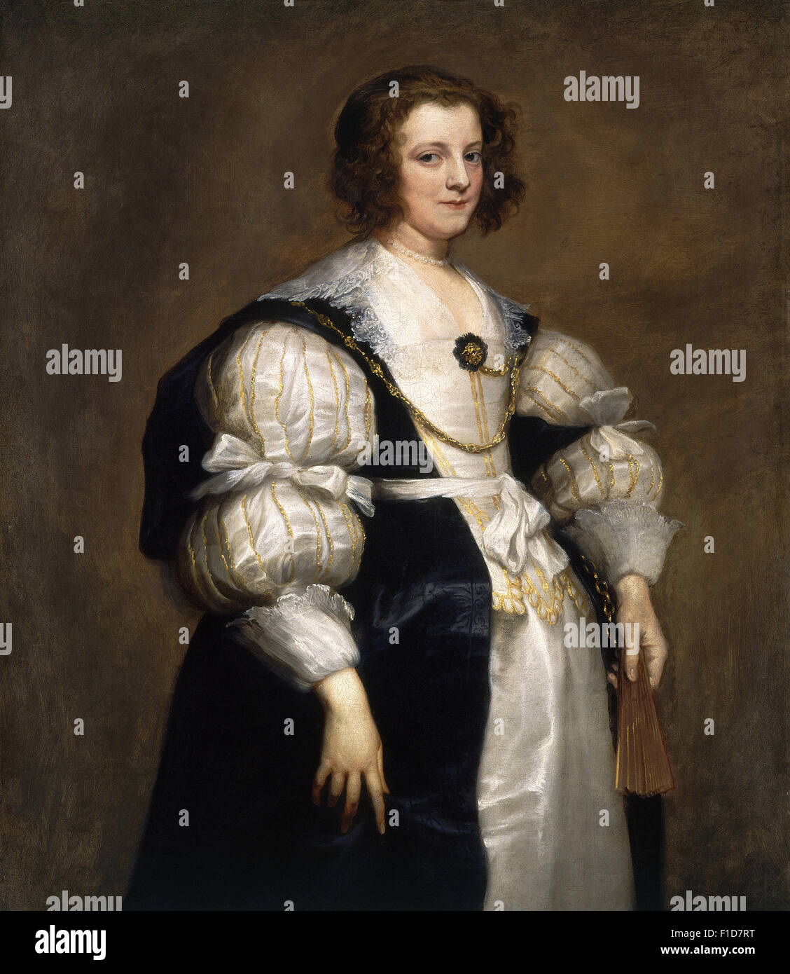 Anthony Van Dyck - Dame mit Fächer Stockfoto