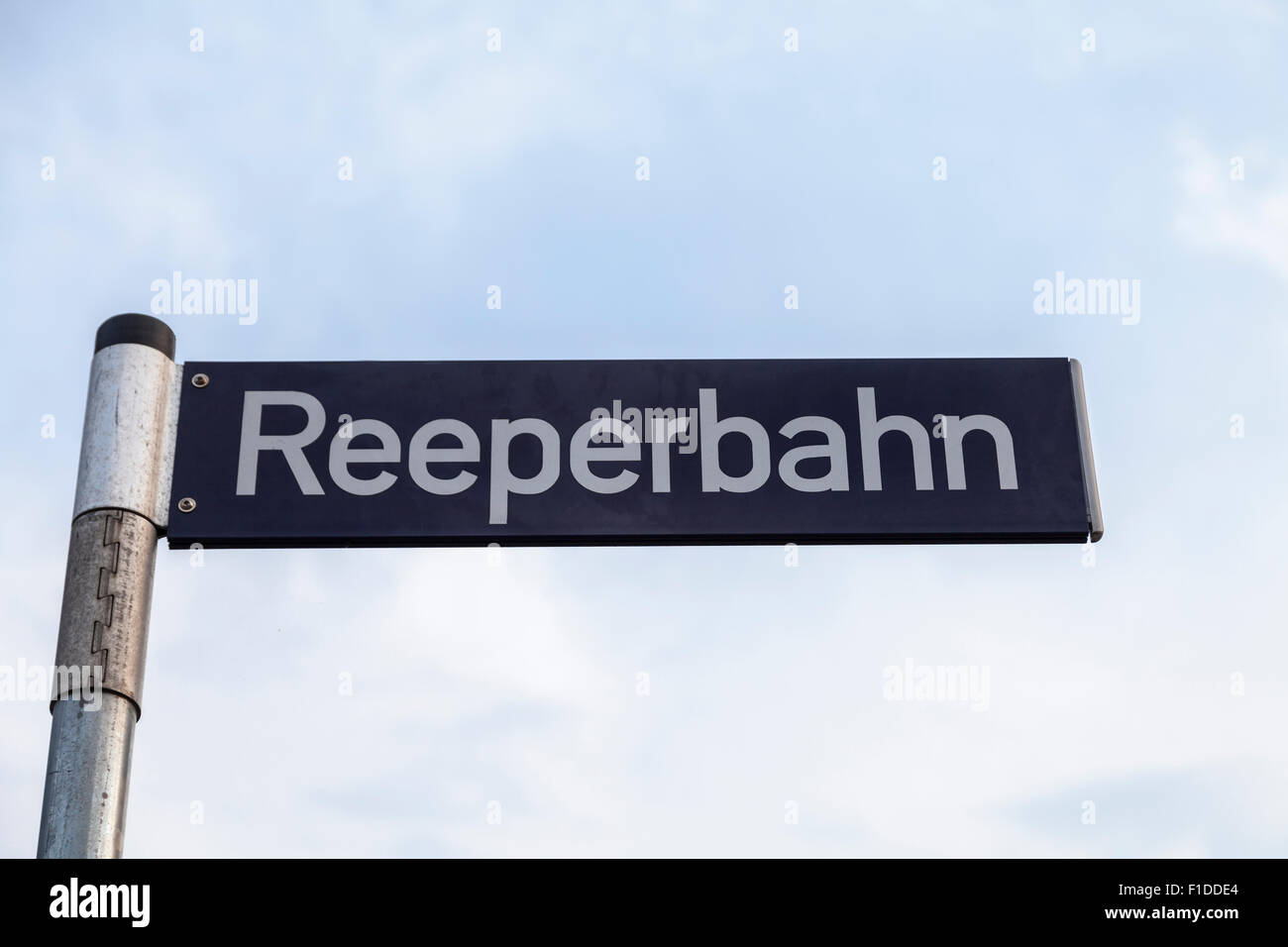 Reeperbahn Straße singen in Hamburg Stockfoto