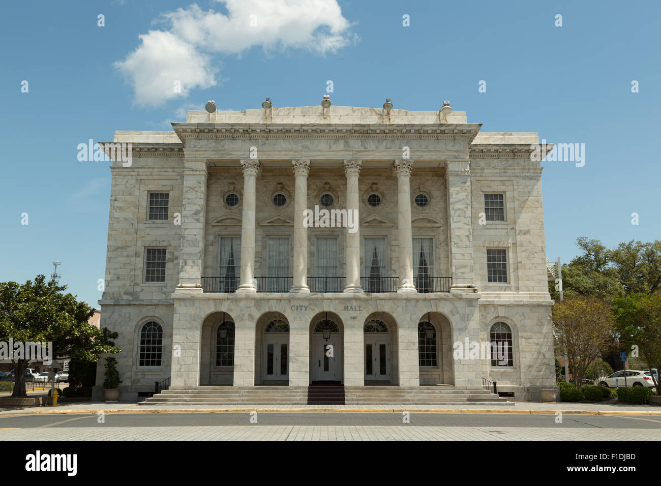 Ein Foto des Rathauses in der Innenstadt von Biloxi, Mississippi, Vereinigte Staaten. Stockfoto