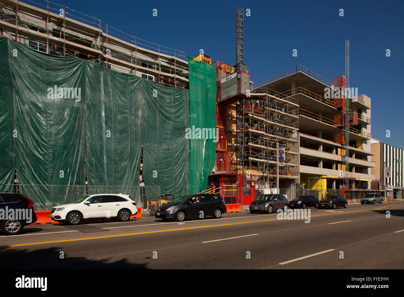Bau, La Brea Avenue, Los Angeles, Kalifornien, USA Stockfoto
