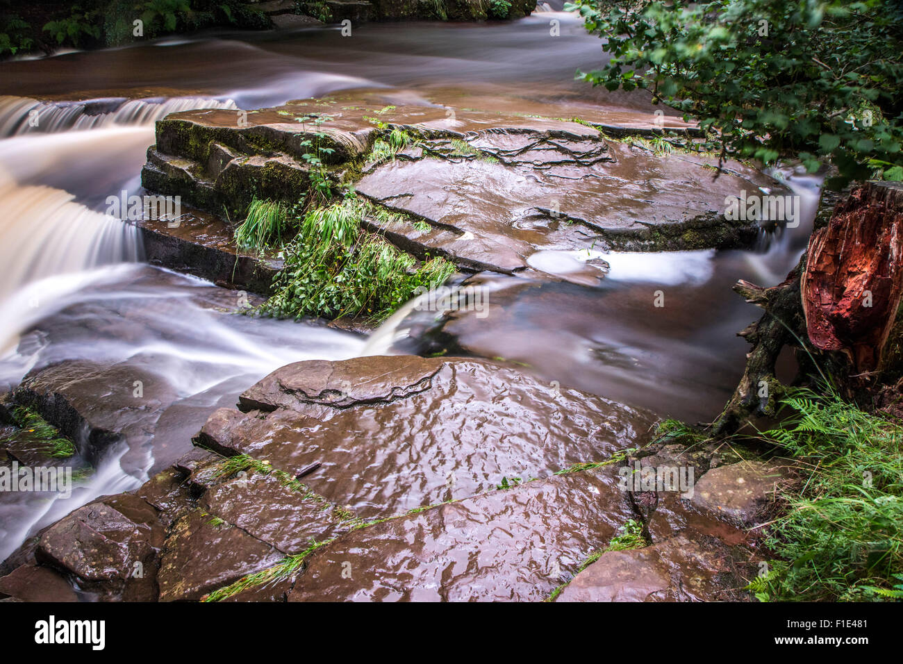 Brecon Wasserfälle Stockfoto