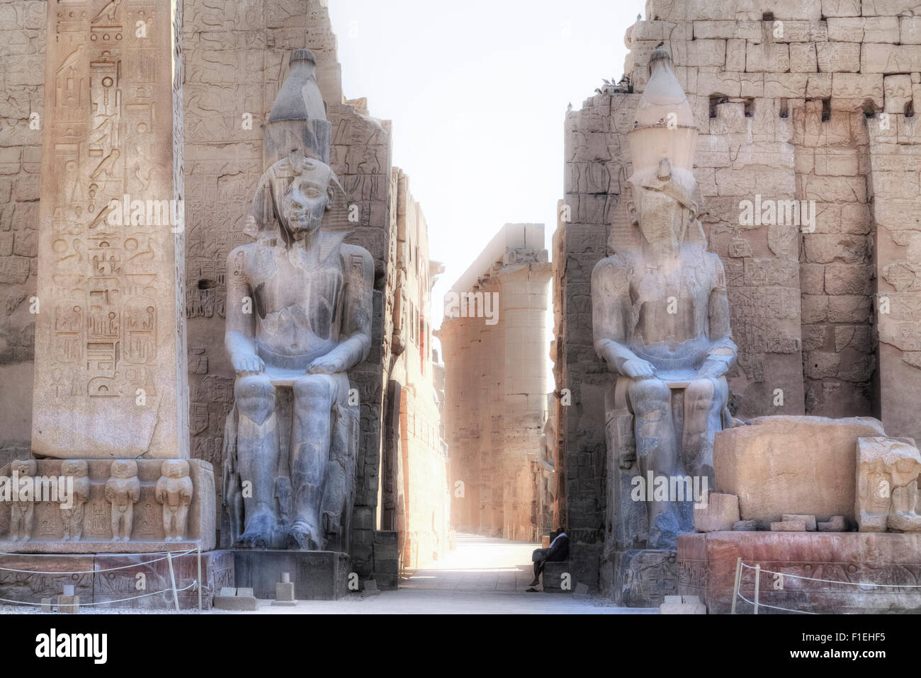 Luxor-Tempel, Theben, Ägypten, Afrika Stockfoto