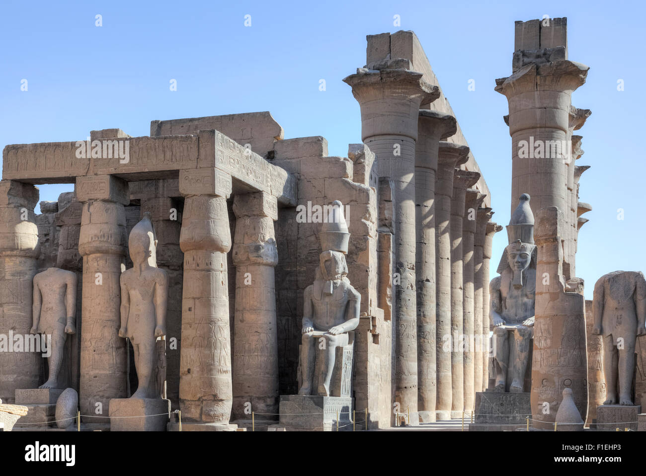 Luxor-Tempel, Theben, Ägypten, Afrika Stockfoto