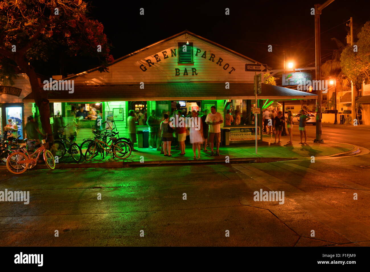 Der grüne Papagei Bar in der Whitehead Street in Key West Florida USA Stockfoto