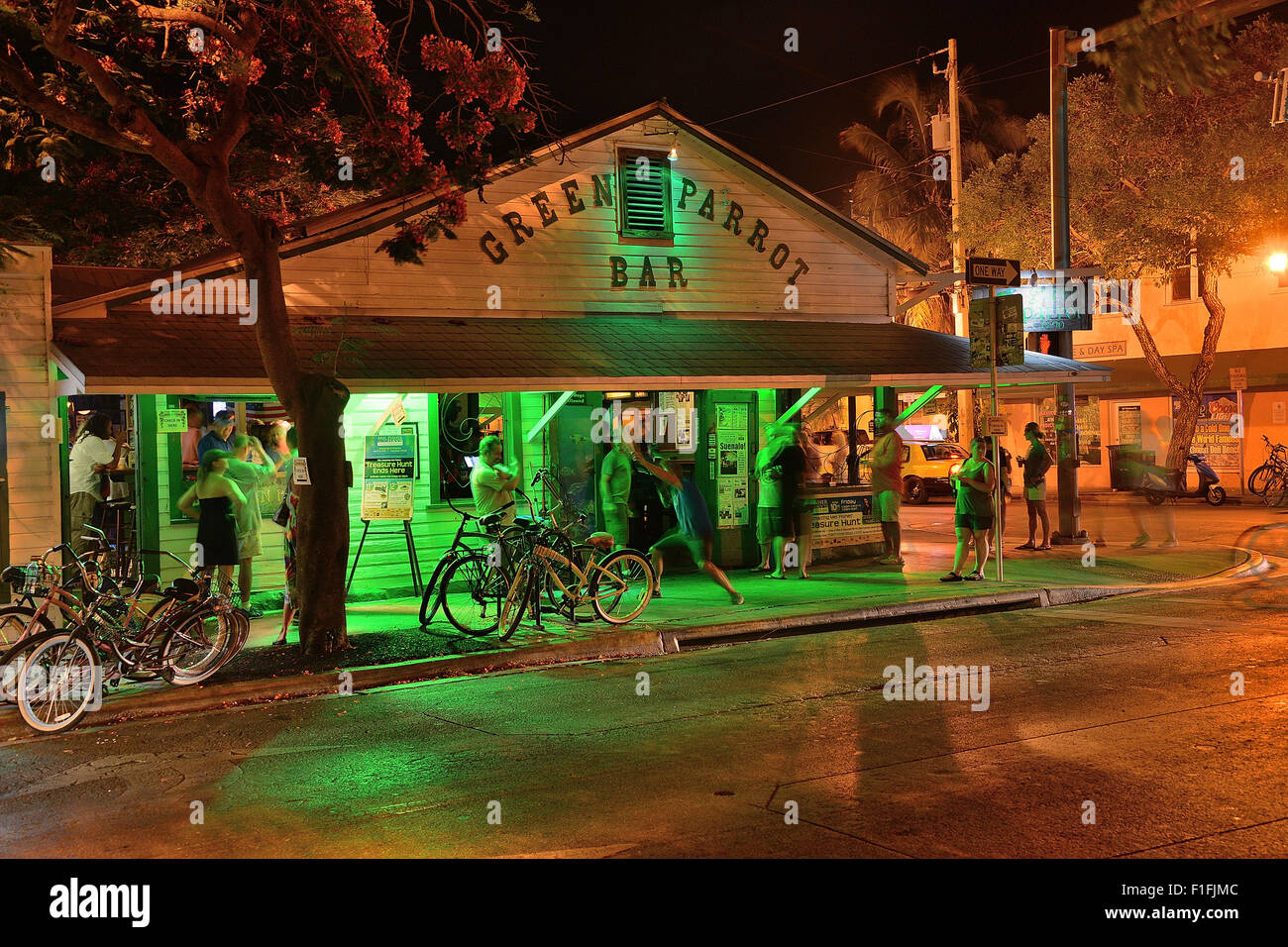 Der grüne Papagei Bar in der Whitehead Street in Key West Florida USA Stockfoto