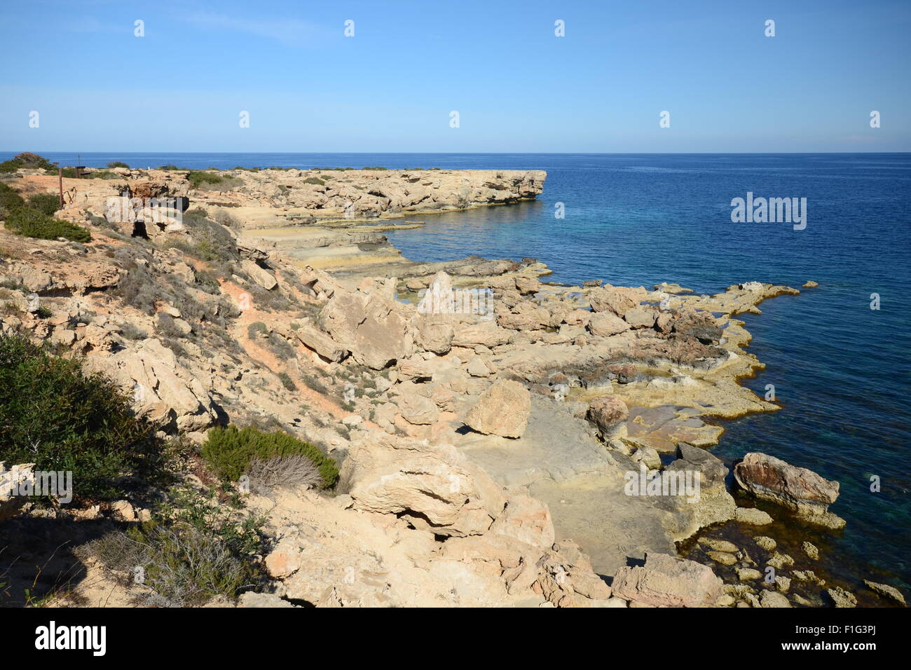 Kap Greco Küste Stockfoto