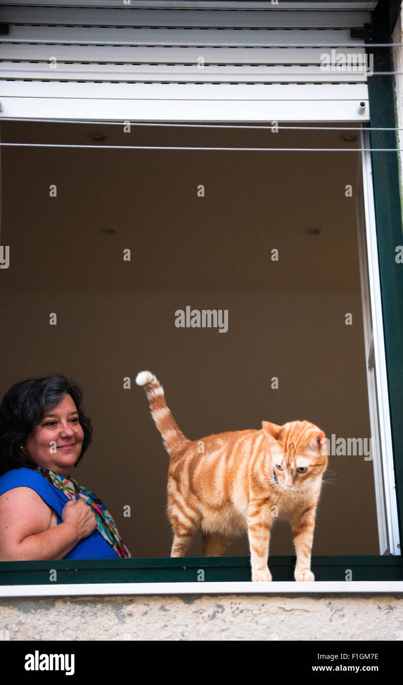 Alltag in Lissabon, Portugal. Stockfoto