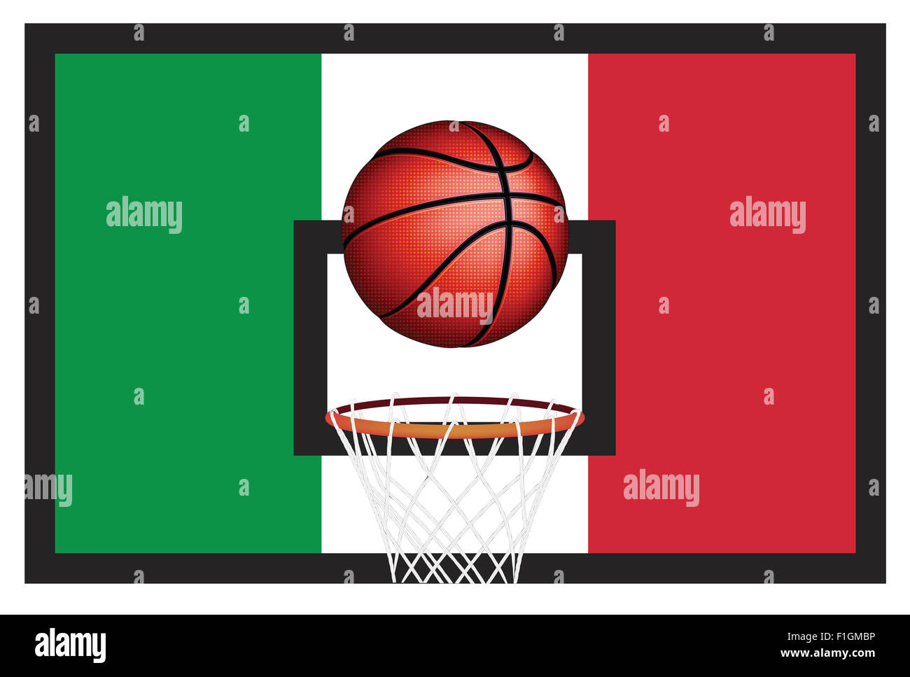 Italienischen Basketball Stockfoto