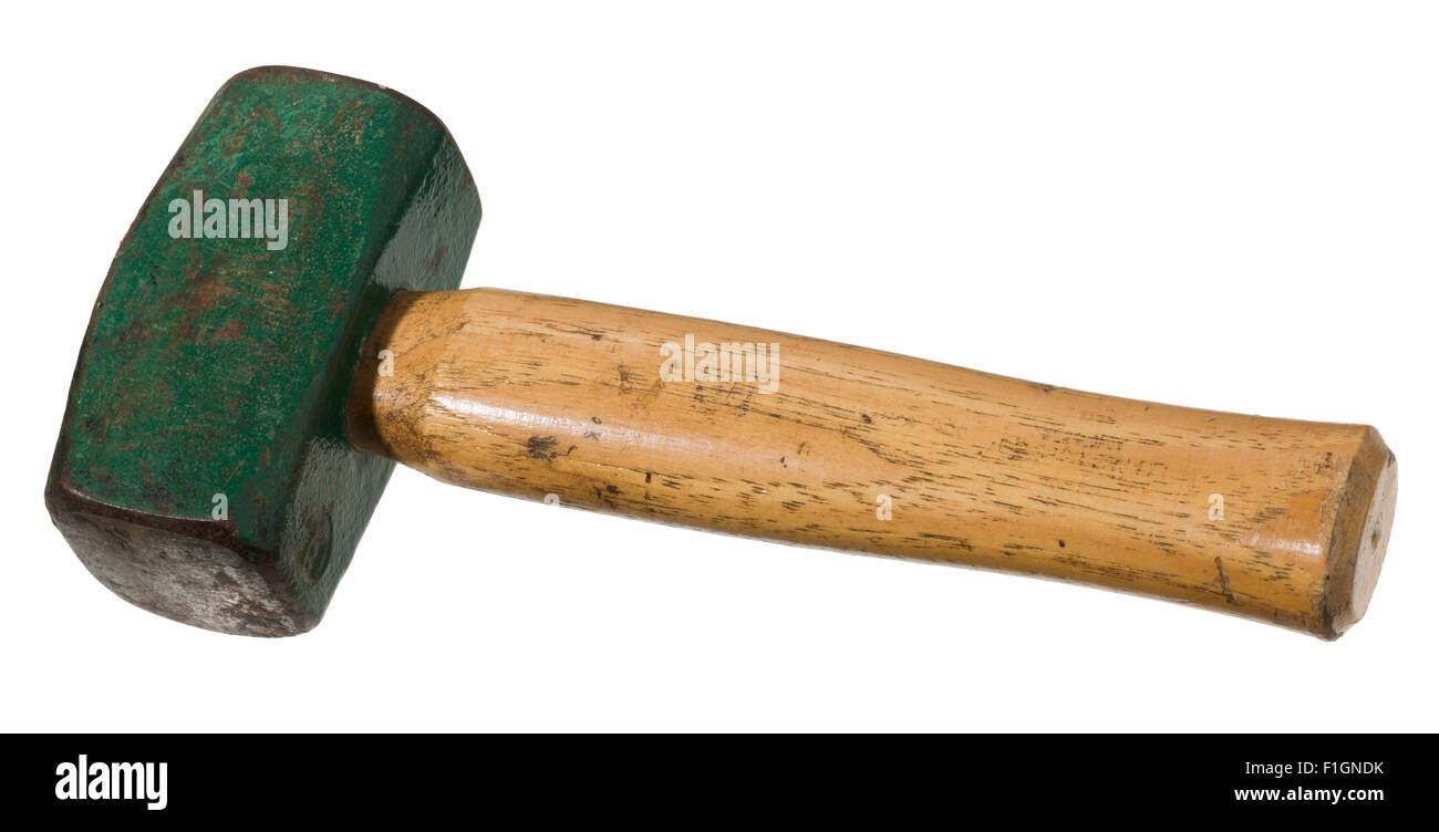 Club oder Klumpen Hammer. Schneiden Sie aus. Stockfoto