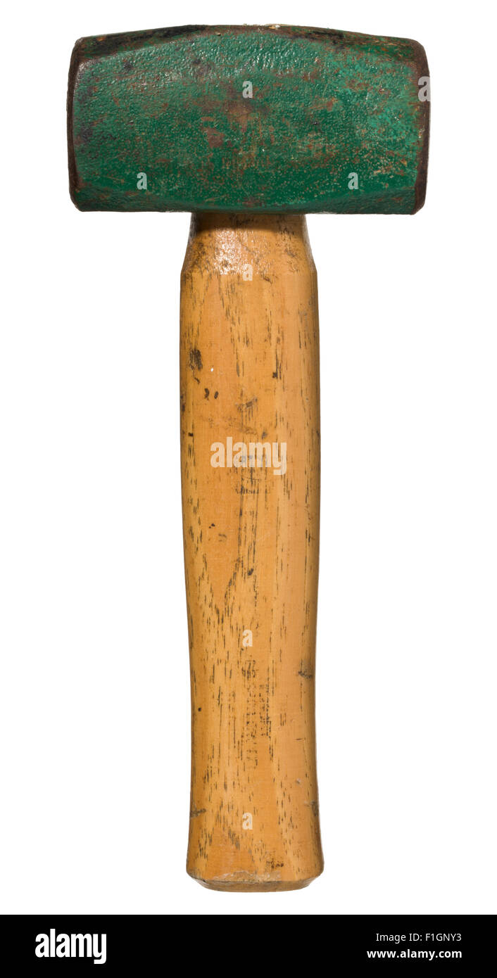 Club oder Klumpen Hammer. Schneiden Sie aus. Stockfoto