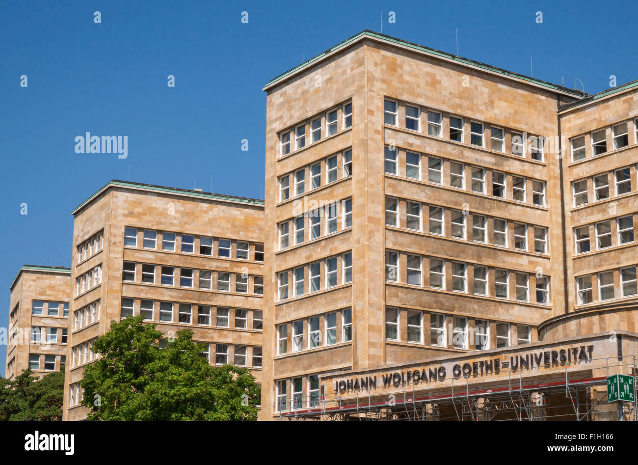 Die IG Farben Gebäude auf dem Campus Westend der Johann Wolfgang Goethe-Universität Frankfurt 