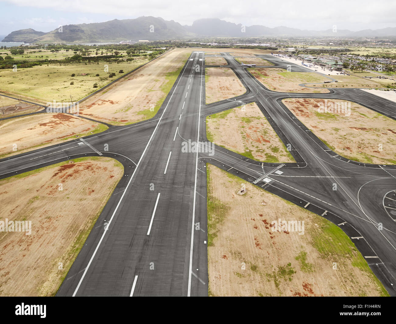 Hilo Flughafen Start-und Landebahn, Hawaii Stockfoto