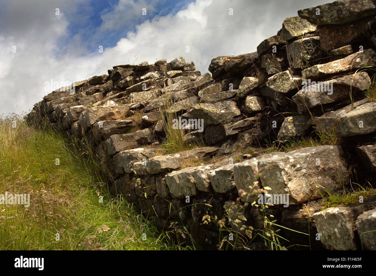 Hadrian Wand an Cawfields Stockfoto