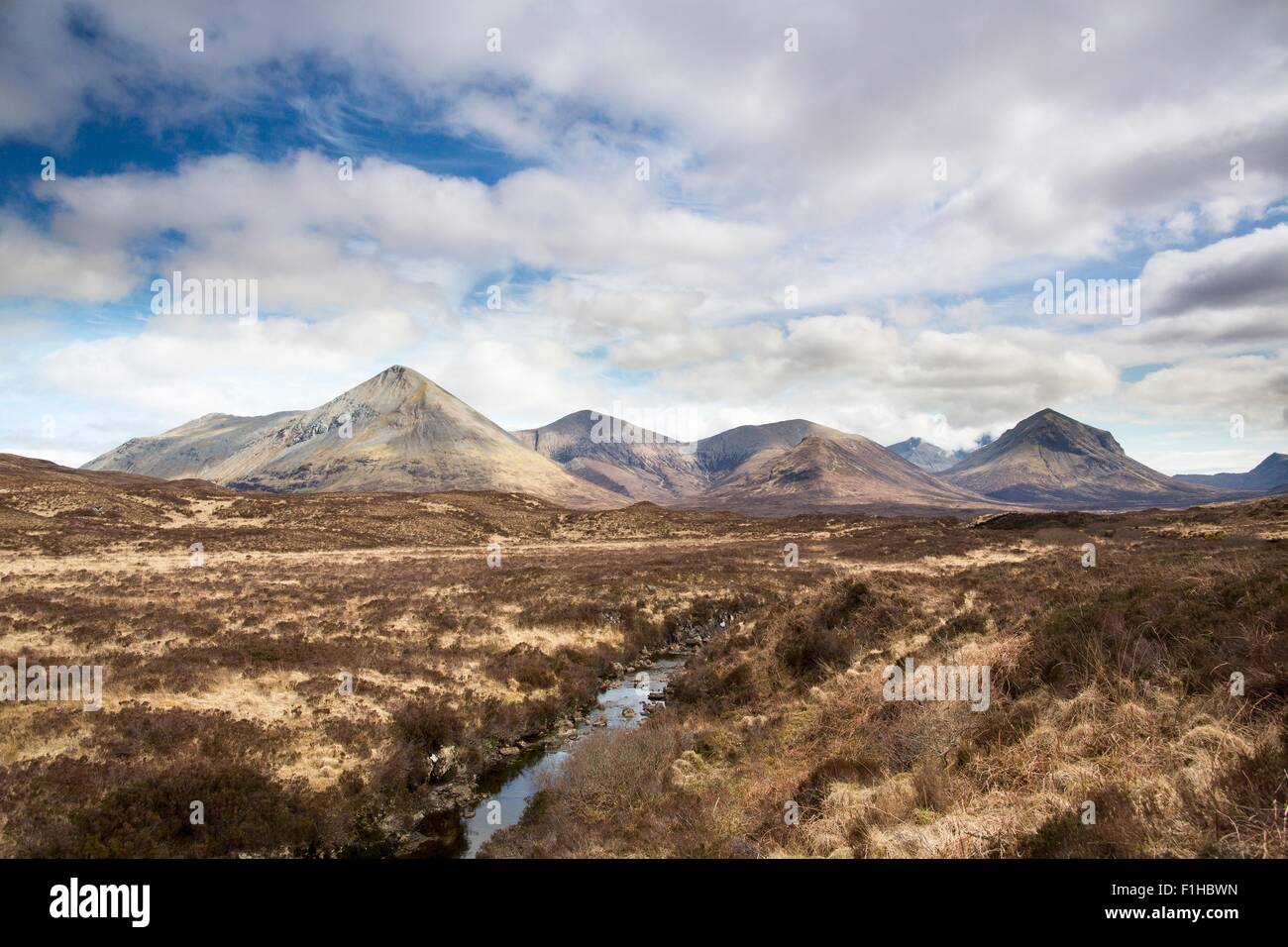 Cuillin Berge, Isle Of Skye, Hebriden, Schottland Stockfoto